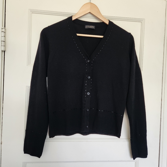 FRAPP 100% Wool Fancy Beaded Cardigan - Picture 2 of 10